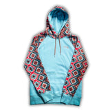 Punchy Hooey Ladies Hoodie - Turquoise/Tan - Bronco Western Supply Co.