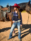 Cowgirl Tuff - Red Roan Bootcut Jeans- Riding Jeans - Bronco Western Supply Co.