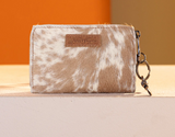 Julie Mini Wallet - Brown - Floral Tooling - Hair on hide - Montana West - Bronco Western Supply Co.