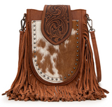 Oakley Fringe Crossbody Bag - Brown - Purse - Montana West - Bronco Western Supply Co.