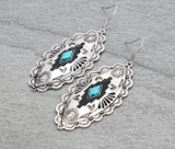 Largo Aztec Dangle Earrings - Turquoise