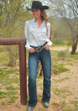 Cowgirl Tuff Empower Bootcut Jeans - Dark Wash Denim - Riding Jeans - Bronco Western Supply Co.