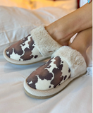 C.C. - Cow Print - Slippers - Western Accessory - Gift - Bronco Western Supply Co.