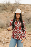 Santa Fe Aztec Fitted Pullover - Sterling Kreek - Western Fashion - Bronco Western Supply Co.