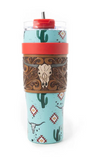 Myra Bag - Wide Wyoming Tumbler in Sea Blue - Travel Mug - Bronco Western Supply Co.