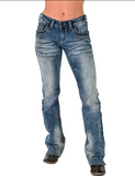 Cowgirl Tuff DFMI Bleached Bootcut Jeans - Western Wear - Riding Jeans - Bronco Western Supply Co.