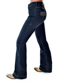 Cowgirl Tuff Boot Stich Trouser Jeans - Dark Wash - Equestrian Wear - Bronco Western Supply Co.