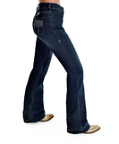 Cowgirl Tuff Boot Stich Trouser Jeans - Dark Wash - Equestrian Wear - Bronco Western Supply Co.