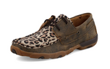 Leah - Twisted X - Boat Shoe - Driving Moc - Distressed & Leopard - Bronc Western Supply Co.