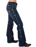 Cowgirl Tuff Turquoise Arrows Bootcut Jeans