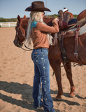 Cowgirl Tuff Turquoise Arrows Bootcut Jeans