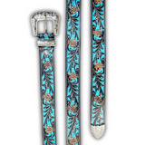 Myra Bag - Turquoise Hand Tooled Leather Belt