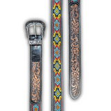 Myra Bag - Polychrome Hand Tooled Seed Bead Belt