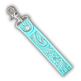 Myra Bag - Blooming Meadows Key Fob in Turquoise - Western Accessory - Bronco Western Supply Co.