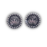 Eliza Flower Stud Earrings - Silver - Western Jewelry - Bronco Western Supply Co.