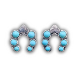 Etta Spade Stud Earring - Turquoise - Western Jewelry - Faux Turquoise - Bronco Western Supply Co.