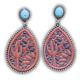 Luke Tooled Leather Earrings