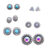 Jinny Stud Earring Set - Silver