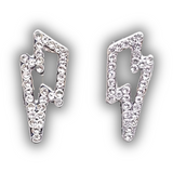 Jewel Stud Earrings - Silver