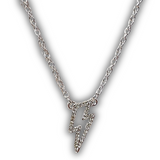 Ella Lightning Pendant Necklace - Silver