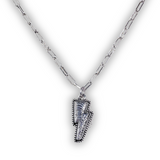 Coty Lightning Pendant Necklace - Silver