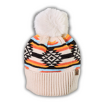 C.C. Aztec Pom Beanie - Beige