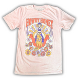 Retro Howdy Honey Graphic Tee - Light Pink