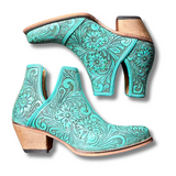 Myra Bag - High Mesa Booties in Turquoise - Women's Shoes - Myra Bag - Bronco Western Supply Co.