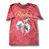 Saddle Bronc Rodeo Graphic Tee- Wine