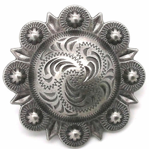 Berry Concho Antique Silver Screw Back - Saddles & Accessories - Bronco Western Supply Co. - Bronco Western Supply Co.