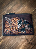 Caballo Mio Card Holder - Chocolate - Purses & Wallets - Myra Bag - Bronco Western Supply Co.