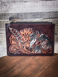 Caballo Mio Card Holder - Chocolate - Purses & Wallets - Myra Bag - Bronco Western Supply Co.