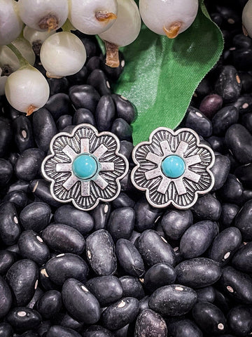 Dolly Flower Studs - Jewelry - Bronco Western Supply Jewelry - Bronco Western Supply Co.