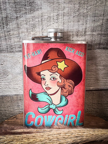 Flask - Cowgirl - Gift Items - Bronco Western Supply Co. - Bronco Western Supply Co.