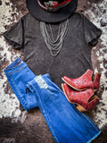 Frisco Acid - Wash V - Neck Tee - Ash Black - Bronco Western Supply Co. - Bronco Western Supply Co.