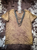 Frisco Acid - Wash V - Neck Tee - Mahogany - Apparel - Bronco Western Supply Co. - Bronco Western Supply Co.