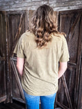 Frisco Acid - Wash V - Neck Tee - Mocha - Apparel - Bronco Western Supply Co. - Bronco Western Supply Co.