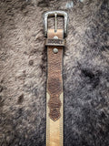 "Gibson" Natural/Brown Hooey Belt - Apparel - Hooey - Bronco Western Supply Co.