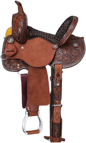 Hawley Barrel Saddle - Two Tone - Saddles & Accessories - Tough 1 - Bronco Western Supply Co.