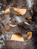 Isabella Tooled Wedges in Chocolate by Very G - Women's Shoes - Very G - Bronco Western Supply Co.