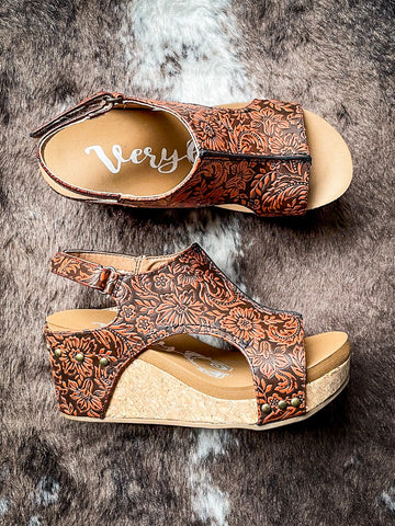 Isabella Tooled Wedges in Rust by Very G - Women's Shoes - Gypsy Jazz/Very G - Bronco Western Supply Co.