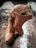 Myra Bag - Dakota Charm Booties in Caramel - Women's Shoes - Myra Bag - Bronco Western Supply Co.