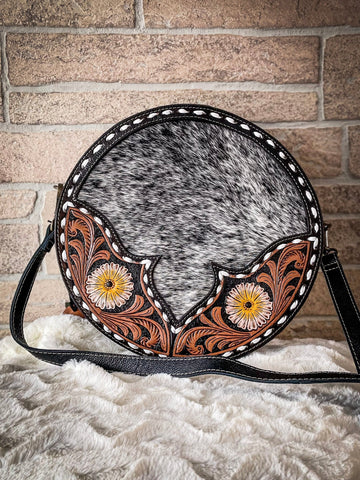 Myra Bag - Flax Blossom Round Bag - Purses & Wallets - Myra Bag - Bronco Western Supply Co.