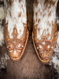 Myra Bag - Horse Jane - Hand Tooled & Hair On Bootie - Women's Shoes - Bronco Western Supply Co.