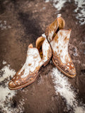 Myra Bag - Horse Jane - Hand Tooled & Hair On Bootie - Women's Shoes - Bronco Western Supply Co.