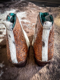 Myra Bag - Laramie Plains Hand - Tooled Booties - Women's Shoes - Myra Bag - Bronco Western Supply Co.