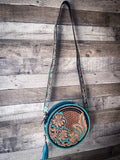 Myra Bag - Priceless Love Hand - Tooled Round Bag - Purses & Wallets - Bronco Western Supply Co.