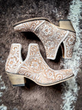 Myra Bag - Western Moxie Booties in White Chocolate - Women's Shoes - Bronco Western Supply Co.