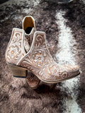 Myra Bag - Western Moxie Booties in White Chocolate - Women's Shoes - Myra Bag - Bronco Western Supply Co.