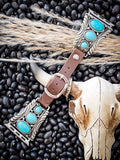 Nellie Western Style Turquoise and Leather Watch Band - Accessories - Bronco Western Supply Co.